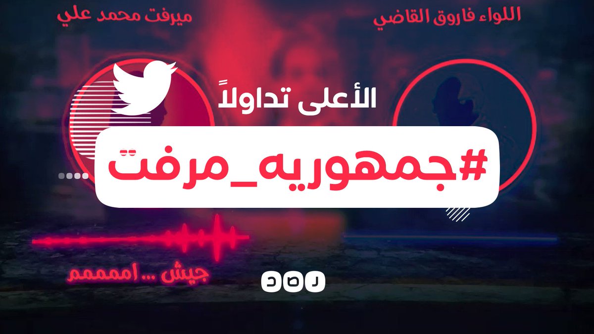 لليوم الثاني على التوالي
هاشتاج #جمهوريه_مرفت يتصدر تويتر في مصر، بعد #تسريب_مستشاري_السيسي الذي تكشف تورطهم في عمولات ورشاوى تتجاوز الـ50 مليون جنيه في مكالمة واحدة، وسط وصمت رسمي عليها