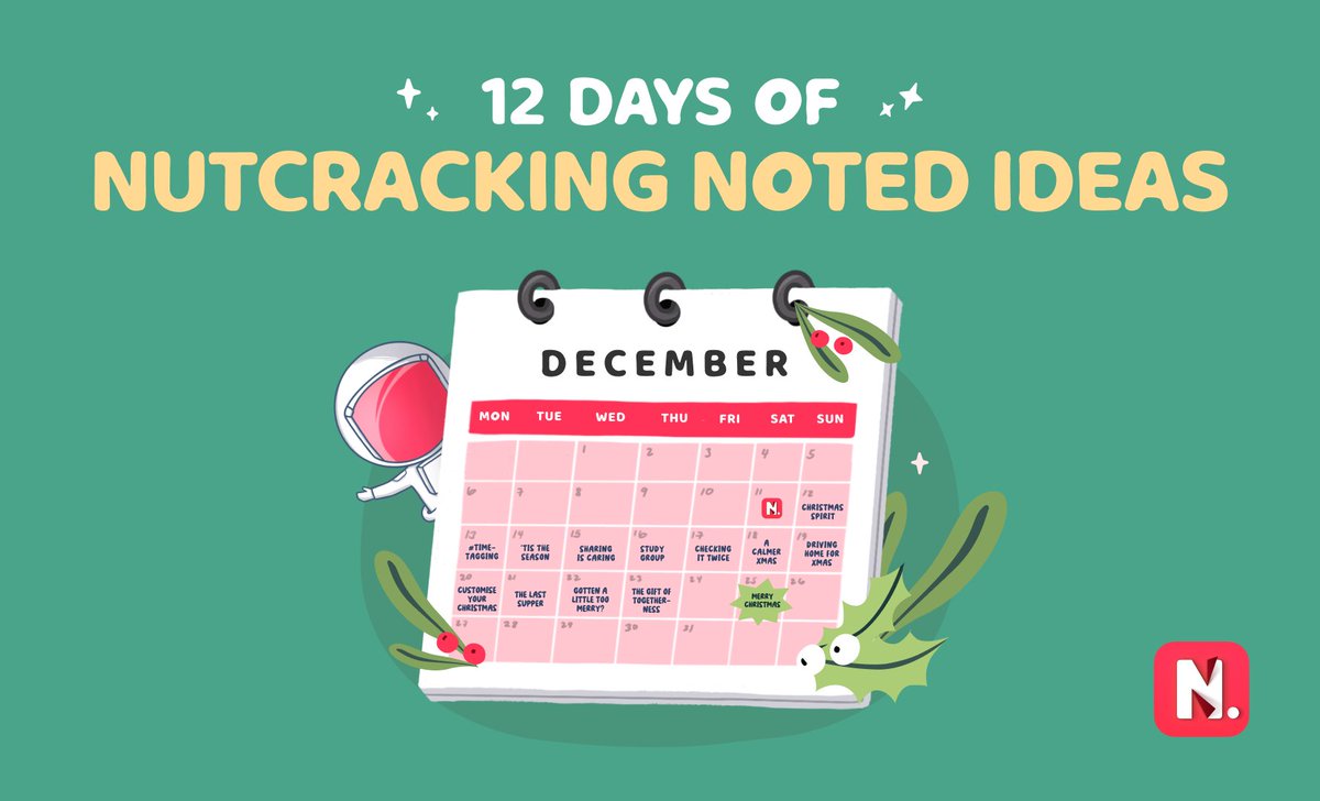 EverythingNoted's tweet image. 🎉 Welcome to Nutcracking Ideas from Noted. From today we’re sharing festive tips so you have the most splendiferous Christmas ever🎄 From study inspo to Xmas shopping, it’s time for some festive cheer whilst discovering great ways to use Noted. #studentchristmas #notedapp