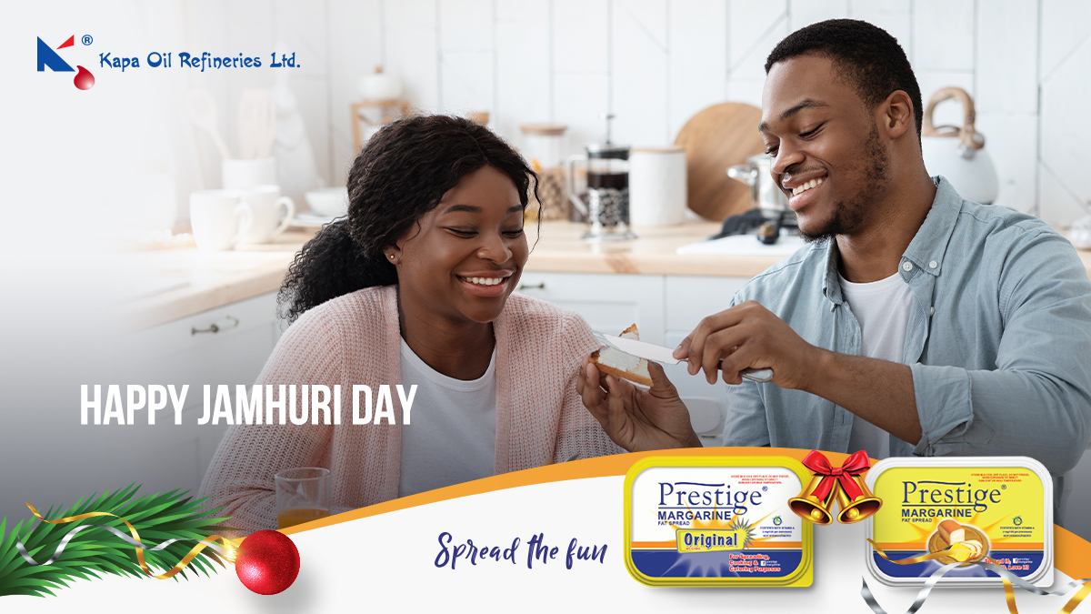 prestigekenya's tweet photo. The work of nation building requires healthy wananchi. That’s why we recommended that you spread Prestige Margarine on your sandwiches every morning. Happy Jamhuri Day.  #SpreadTheFun https://t.co/DVtaC8jtCL