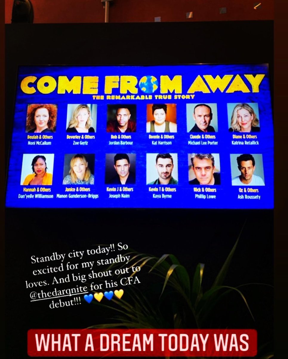 kiwimlp's tweet photo. A fun day-Onstage with 4 other standbys all at once. I loved seeing every person on the stage adapting the way they delivered lines, new offers etc.  💙💛 I love live theatre
#comefromawayaunz #ComeFromAway #comefromawayau #comefromawaynz #musicaltheatre #standbys #superstandbys https://t.co/qh6AkBpcGX