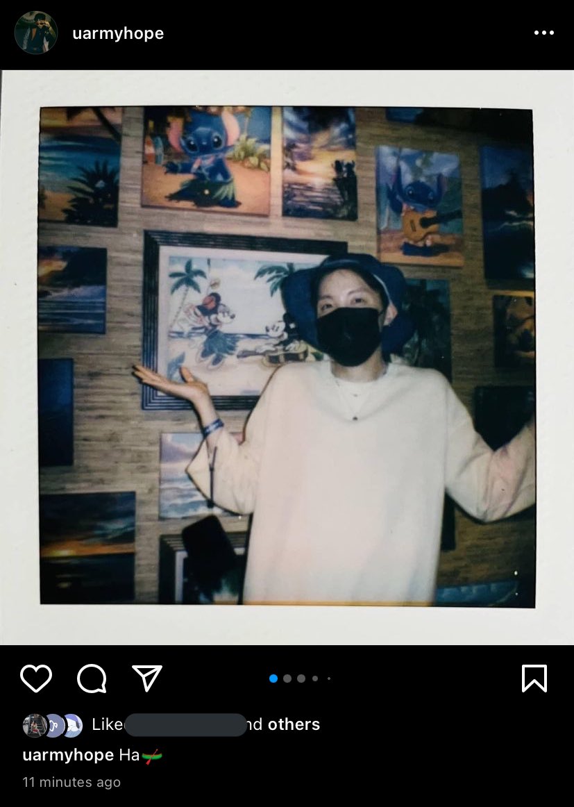 btsinthemoment's tweet photo. [uarmyhope] instagram post 

🐿 ha 🛶 https://t.co/RFnM5UQi6m