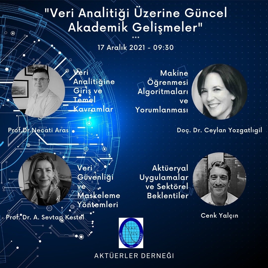 📢📢 Aktüerler Derneği Seminerlerine Devam Ediyor.

Seminerimize bütün sigorta profesyonelleri, akademisyenler ve öğrenciler davetlidir.

Konu: Veri Analitiği Üzerine Güncel Akademik Gelişmeler
  
📅 17 Aralık Cuma ⏱ Saat 09:30

Online Seminer Linki:
global.gotomeeting.com/join/784803021