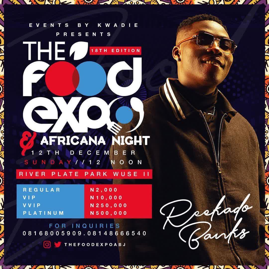 LennyCliff01's tweet photo. #DecemberInAbuja is still going hard 🔥

Parole for today #FoodExpo 

Venue: River Plate Park, Wuse 11

After Party: Club Carribean, Wuse 11

We go gbedu!! 🕺 🍻 💃 

#DrayEntertainment 

Cc: @wirelessmpr https://t.co/j1XKEWeNjm