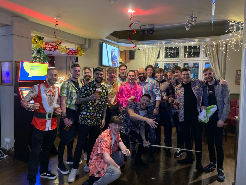 OldershawFC's tweet photo. Christmas Night out 2021!
What a night!
#ShitShirts
#BlackAndWhiteArmy https://t.co/BynDoA4599