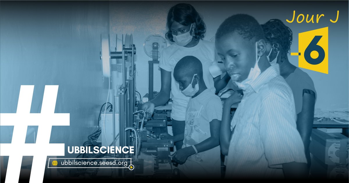 SeeSDSenegal's tweet photo. ⏳ Plus que 6 jours avant le festival Ubbil Science. RV annuel pour la promotion de la science au Sénégal. Restez connecté. #SeeSD #UbbilScience  #3D #3Dprinting #creality #covid #covid19 #virtualfestival #openscience #makers #blackinstem #STEMAfrica https://t.co/mvCul2IsRt