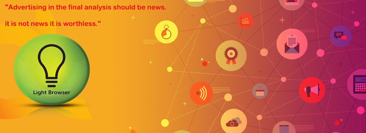 BrowserLight's tweet photo. "Advertising in the final analysis should be news. If it is not news it is worthless." 

#Gem
#webDesign
#webdevelopment
#WebDesignning
#ecommerce
#DigitalMarketing https://t.co/P6gNczA40r