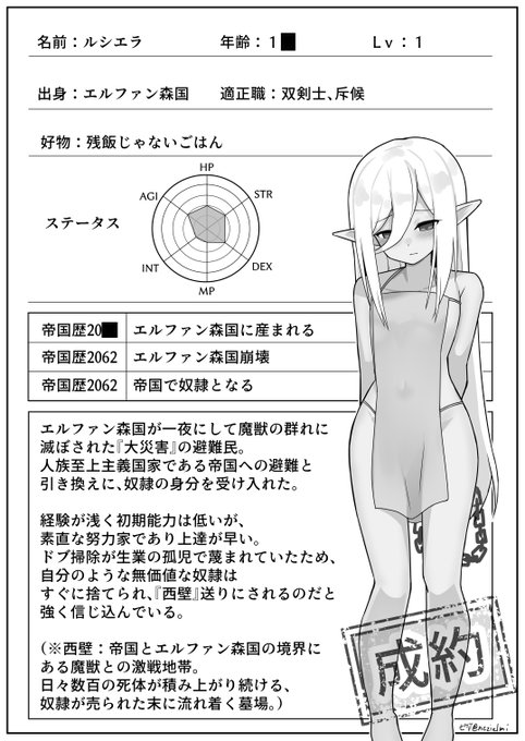 奴隷エルフ同人エロゲやりたいな漫画 真ん中のルシエラちゃんを買った場合① 正規好感度ルート 