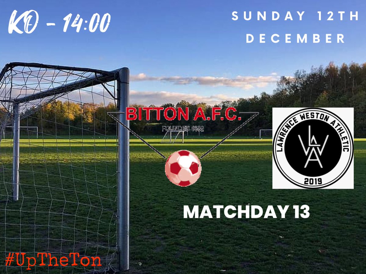 ‼️MATCHDAY‼️ Our last fixture of 2021 sees the Ton take on <a href="/AthleticWeston/">Lawrence Weston Athletic</a> in a <a href="/Bristolu21/">Bristol Football Combination League Development</a> league match ⚽️ #Bitton21