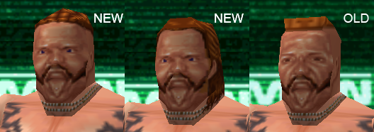 TheKWG64's tweet photo. Wanna change how his career went in 1999?
Well, now you can with what I hope is a better semblance than the original face texture, as this man got trolled by AKI lol. #Droz #AKI #N64 #WM2K https://t.co/mO0SjotE0c