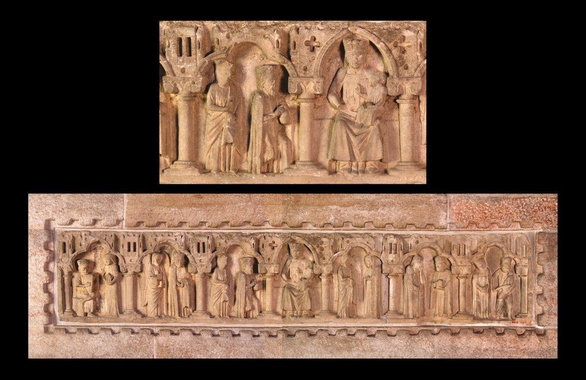 ADVENT CALENDAR DAY 19
🎄 
This limestone relief featuring the Adoration of the Wise Men was made in 14th-century France. During the construction of Glencairn, Raymond Pitcairn set this relief into a wall of the Great Hall, where it remains. More info: bit.ly/3qb60In