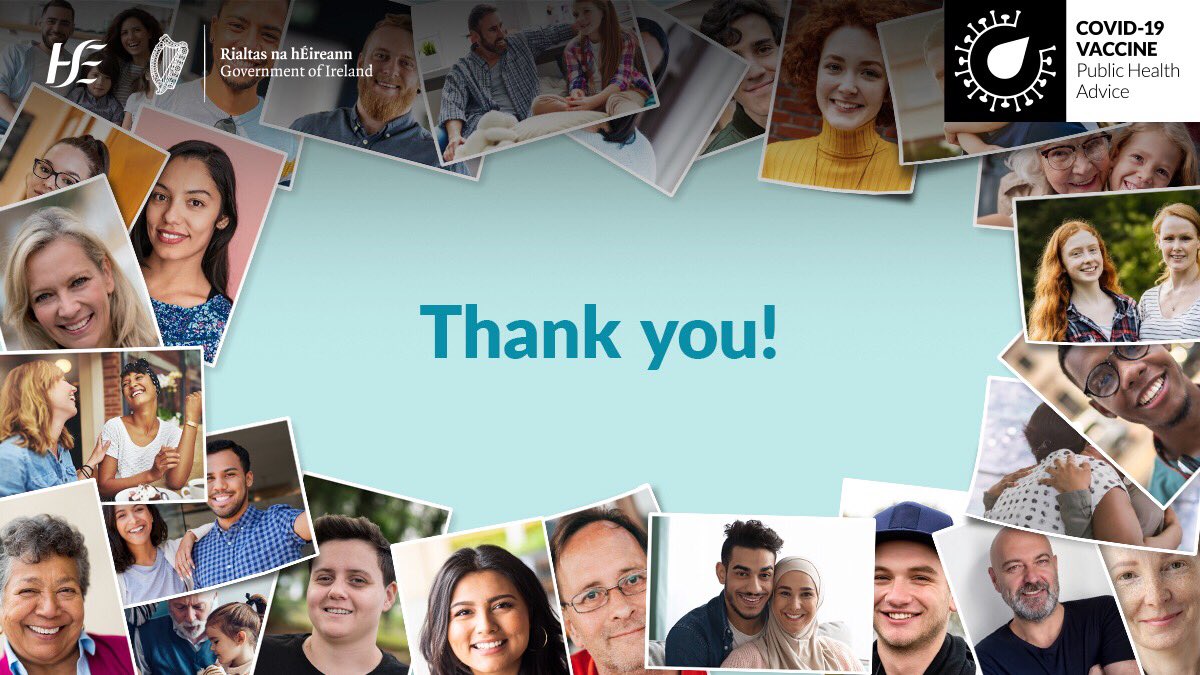 Thank you to almost 50k people who came out and got vaccinated today.

We also want to say thanks to everyone involved in the running of this historic #COVIDVaccine rollout.

Visit our website for walk-in clinics this week: www2.hse.ie/services/covid…

#ForUsAll | #OurHealthService