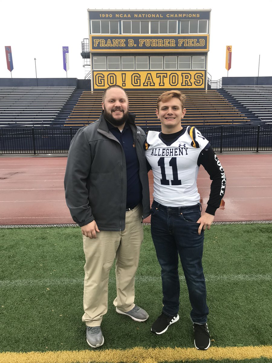 I want to thank @CoachJCessna and head coach Nagy for a fun and awesome football visit yesterday at Allegheny college, great campus!! Go gators
