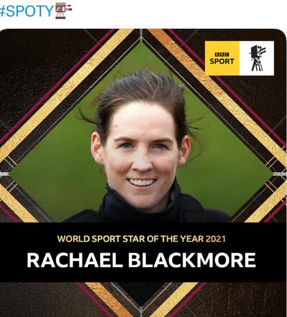Well done <a href="/rachaelblackmor/">Rachael Blackmore</a> winning #spoty  World Sports Star of the Year. Class, humble, worker and lots of talent. What an achievement 👏👏👏