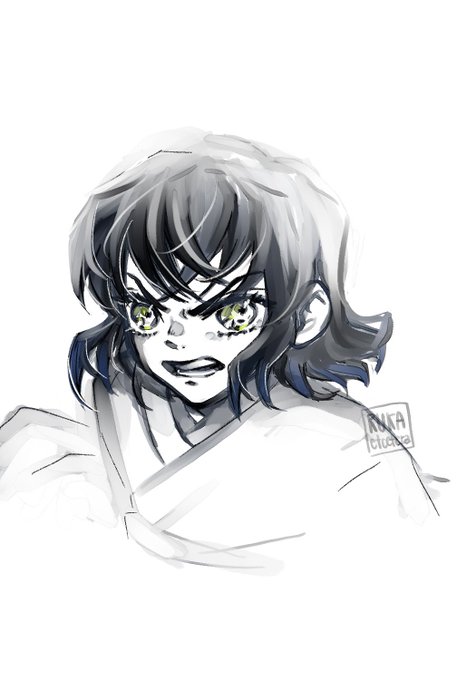 RukaetceteraさんがTwitterに投稿した嘴平伊之助(鬼滅の刃)のイラスト。