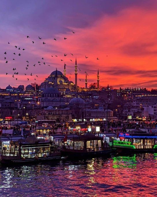 الغروب في اسطنبول