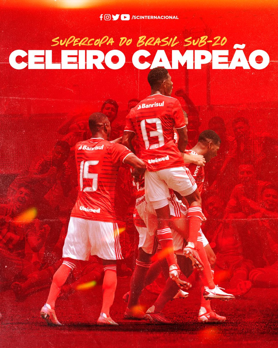 SCInternacional's tweet photo. É CAMPEÃAAAAOOOOO!!! 😍🏆

O #CeleiroDeAses vence o Coritiba por 1 a 0 com gol de Lucca e conquista a Supercopa do Brasil Sub-20! A gurizada está classificada na Libertadores da categoria! ⚽🔥

É US GURI, NÃO ADIANTA! 😎🤙 #VamoInter https://t.co/08RoiZrejY