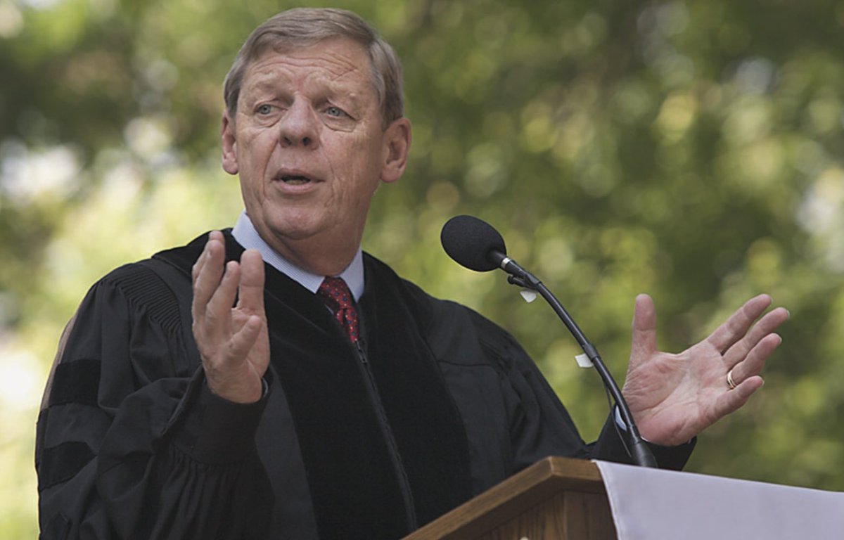 UGASchoolofLaw's tweet photo. In recognition of the passing of U.S. Senator Johnny Isakson, who delivered the UGA School of Law commencement address in 2006, we are sharing a link to the ceremony — https://t.co/3p40uPqX6P.  We are thankful for his service to our country and state. #ugalaw https://t.co/hwnrdVASuv
