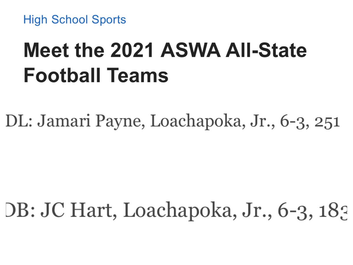 Congratulations to Loachapoka’s J. Payne and JC Hart for making the Class 1A ASWA Second Team All-State Football Team! #pokapride @LoachapokaAD @pokafootball @coachnewton7 @LoachapokaAD