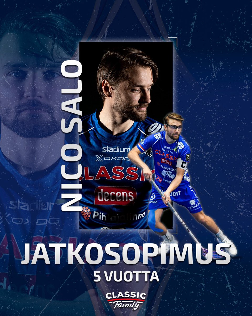 Nico Salo Classicin paidassa seuraavat viisi vuotta! 💙

”Olen todella onnellinen näin pitkästä sopimuksesta. Tampere ja Classic ovat minun ja perheeni koti. ” - Nico Salo

Koko uutinen kotisivuiltamme scclassic.com

#scclassic #fliiga #salibandy