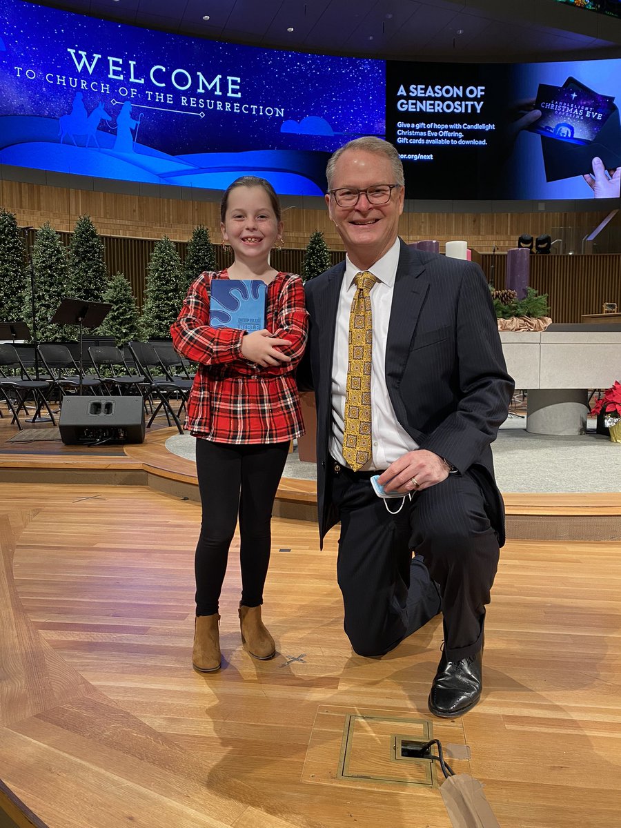 After worship at 9, Reagan came to let me know she had finished reading the Gospel of Mark.  We encourage our third graders, when they receive their Bible in November, to read Mark and give them a small treat from our cafe when they do. Congratulations!