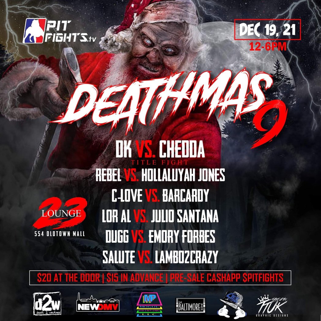 apexthagenius's tweet photo. @PitFightsBattle #Deathmas is our #Wrestlemania 

Come witness why https://t.co/DE3EQP0xm8