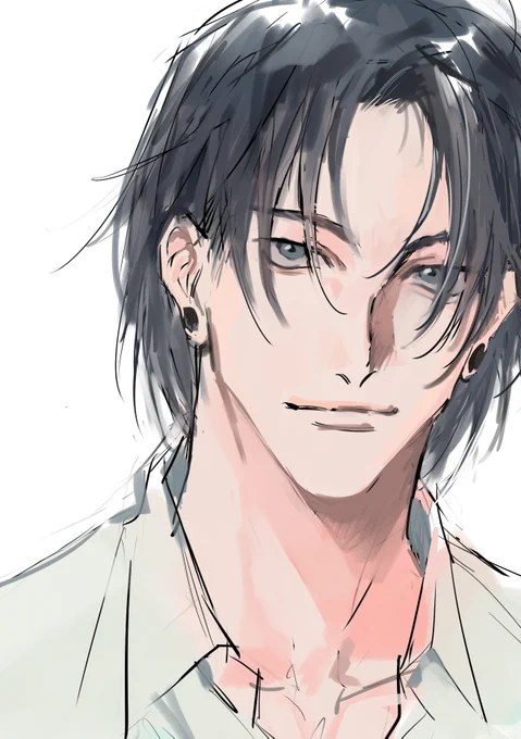 แค่อยากลองวาดเกะโทผมสั้น 