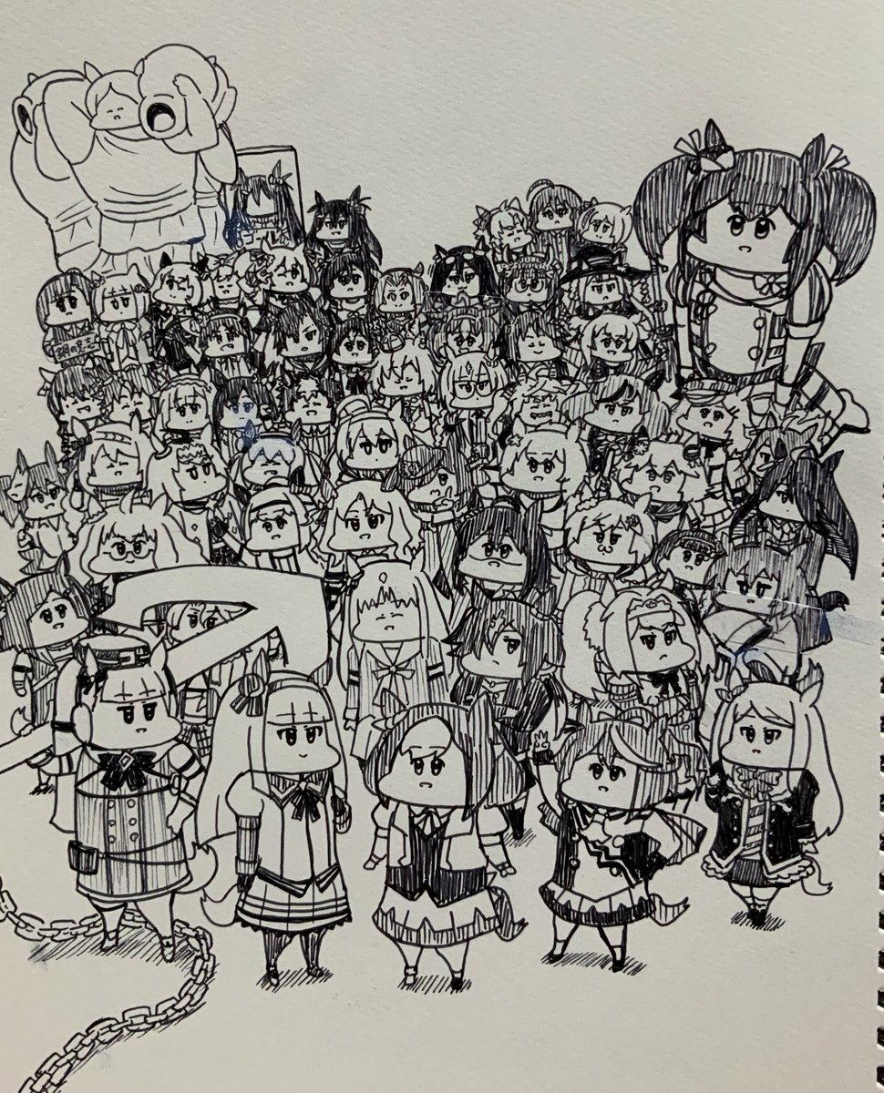 アドマイヤベガ(ウマ娘) ,ダイワスカーレット(ウマ娘) ,ゴールドシップ(ウマ娘) ,グラスワンダー(ウマ娘) ,メジロマックイーン(ウマ娘) ,サイレンススズカ(ウマ娘) ,スペシャルウィーク(ウマ娘) ,トウカイテイオー(ウマ娘) 「#ウマ娘 +チームファースト 」|コウタロスωのイラスト