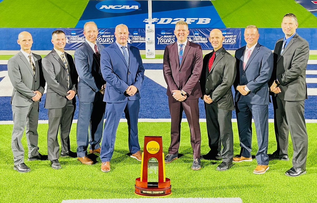 As the supervisor of officials for the Mountain East and Presidents' Athletic Conferences, congratulations to our Division II (#D2FB) National Championship crew last night.

I am so proud of the hard work of all of the officials in our conferences. Great job.