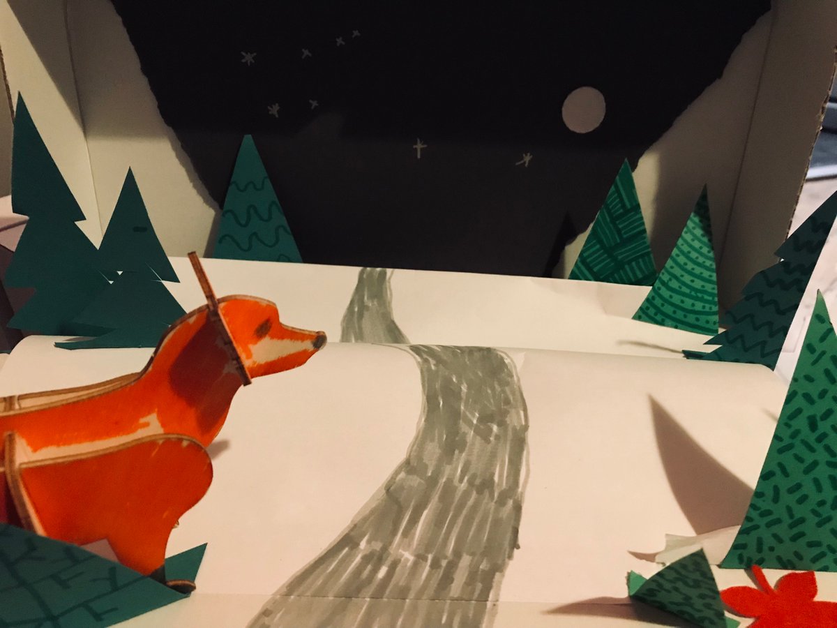 curiouscrafty's tweet photo. Help a giant fox is trampling on my christmas tree farm! …nooo it’s just a pop up winter landscape we’ll be making tomorrow @ThePlaceM14 #freestuff #curiouscrafty with dance and art from @lydiameiying 🦊🦊 https://t.co/Y81yXc5BwM