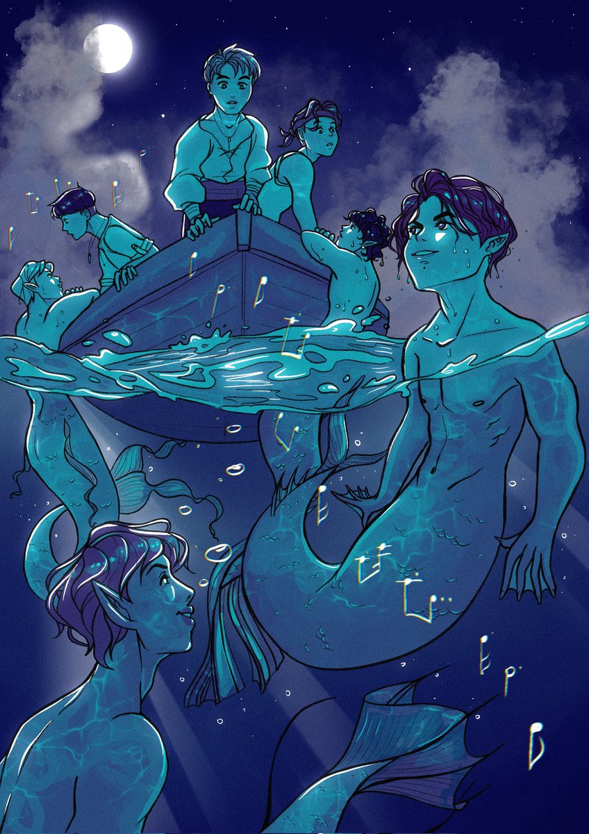 So after so much hard work by the mods over the past year I'm able to reveal the piece I did for <a href="/ZineWithLuv/">Zine With Luv⁷ (Finished)</a> 💙🧜‍♂️✨
