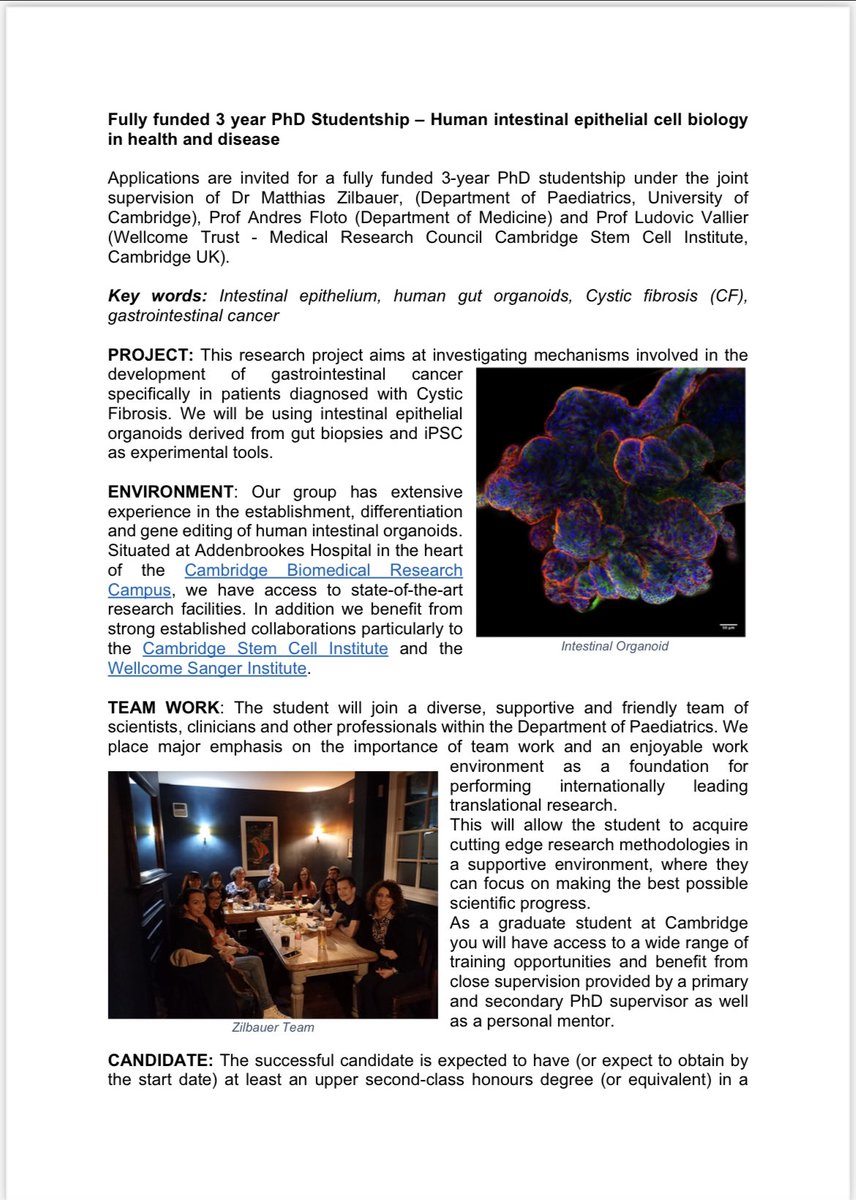 Franc_Perrone's tweet image. Interested in working with #organoids and understanding the mechanisms involved in the development of #gut #cancer in Cystic Fibrosis patients? Apply to the PhD position in our lab to join an exciting research and lab environment.