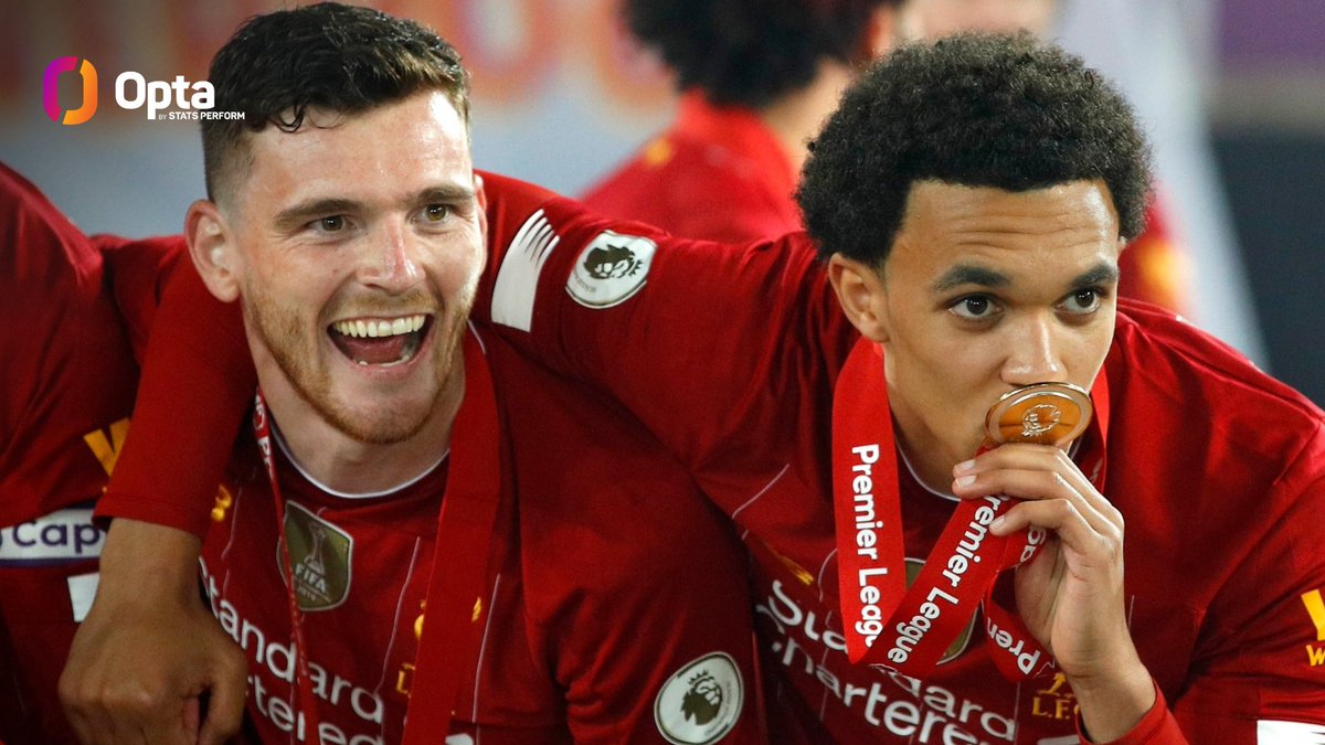40 - Since 2017-18, when Andy Robertson joined Trent Alexander-Arnold at Liverpool, both full-backs have recorded 40 Premier League assists each; a tally only bettered over this period by Mohamed Salah (42) and Kevin De Bruyne (50). Outlets.