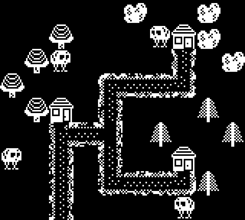 adeptofpixel's tweet photo. 1-bit world for simple roguelike
#pixelart https://t.co/FfpDdNbiVQ
