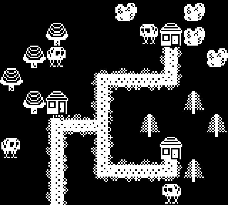 adeptofpixel's tweet photo. 1-bit world for simple roguelike
#pixelart https://t.co/FfpDdNbiVQ