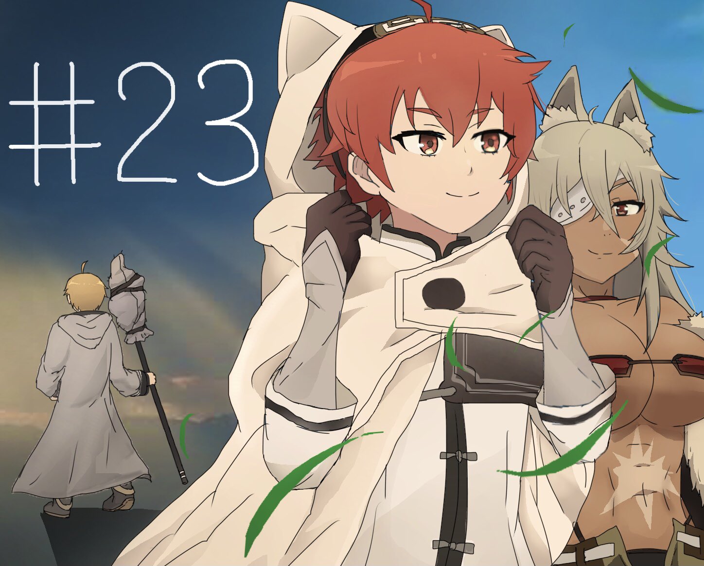 ホムリリー アニメイラスト Anime Illustration 23話視聴イラスト 挫折してもまた一歩踏み出すルディ 髪 を切り凛々しくなったエリス 最終話も最高でした イラスト イラスト好きさんと繋がりたい イラスト好きな人と繋がりたい 無職転生 23話