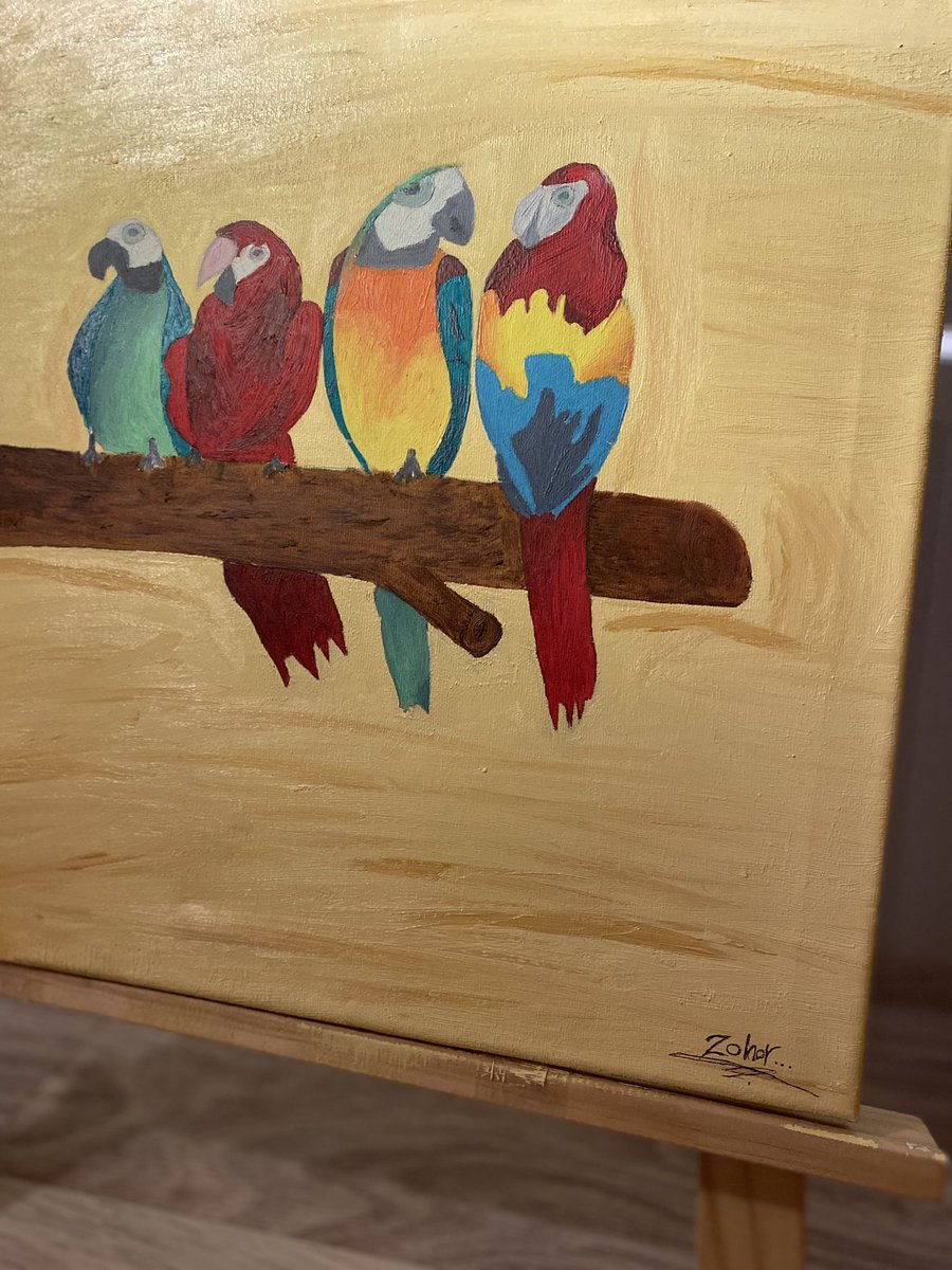 _zohor3's tweet photo. انتهت اول لوحة بالزيتي ♥️🦜 https://t.co/IQvlG2zYqj
