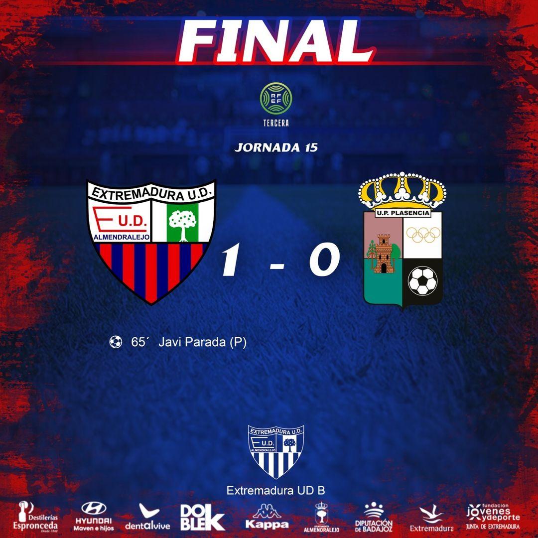 FINAL DEL PARTIDO
El equipo supera al U.P. Plasencia tras un penalti que Javi Parada convierte en el gol que le ha dado la victoria al equipo.
Vamos equipo!