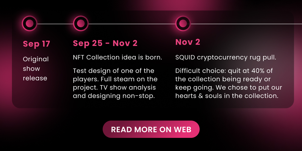 ⚠️We had a lot of people mentioning crypto rug pull that happened back in November so we address it on our website to clear Squid Game name in the #NFTCommunity. Give it a read ✅
thechainarchitect.com/isitscam
