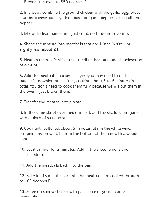 IntegrativeIPA's tweet photo. Try this healthy recipe for chicken romano meatballs! #ipac2022ga #integrativeprovidersassociation #ipac #IAMtheIPA #integrativeproviders #educationisthekey #recipe #recipes #recipeshare https://t.co/c9zLQtPeVq