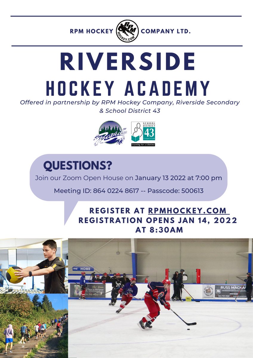 It’s that time of year…Our 1st Hockey Academy Zoom meeting of 2022 is Jan 13 at 7pm 🥅🏒💪🏼🏃‍♀️🍏🥒🥕📚✏️<a href="/PCMHA/">PoCo Minor Hockey</a> <a href="/TCPredators/">TriCities Predators Female Hockey</a> <a href="/RapidEvent/">Riverside Secondary</a>
