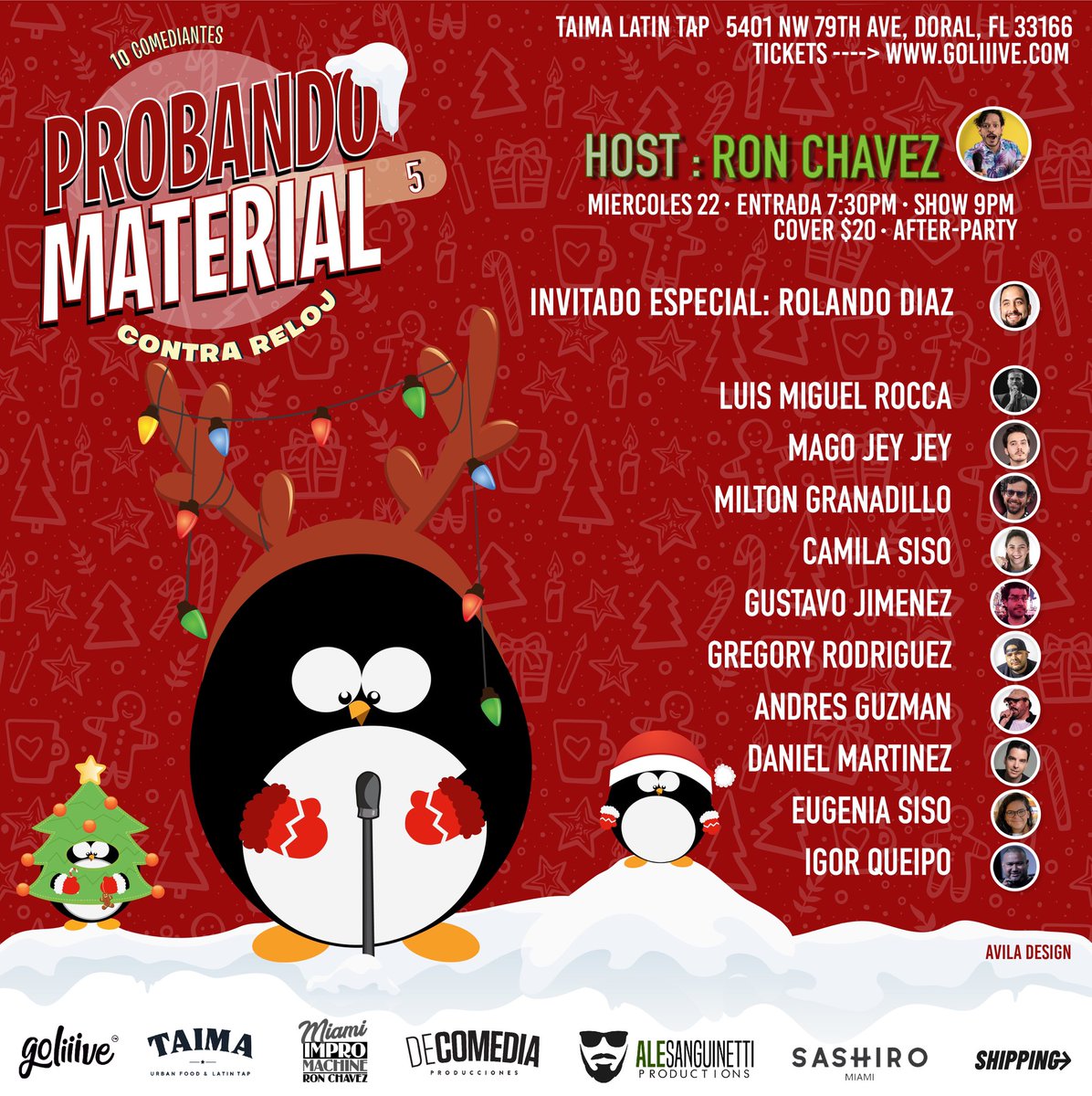 DanielMartinezD's tweet photo. El miércoles vamos a hacer un poco de comedia en Doral… entradas por aquí—> https://t.co/VOZXLb6VCe #ProbandoMaterial https://t.co/WTPbgWwpp7