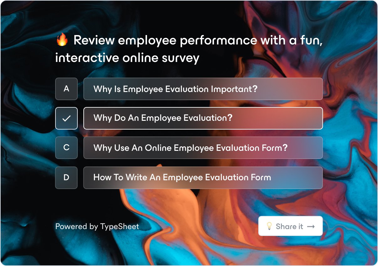 WHY DO AN EMPLOYEE EVALUATION?