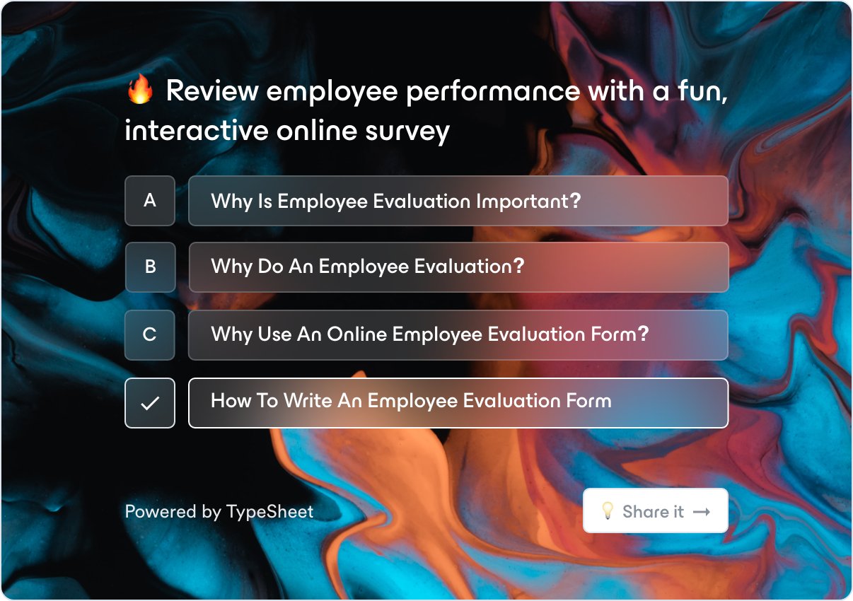 HOW TO WRITE AN EMPLOYEE EVALUATION FORM