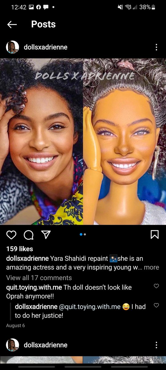 My friend makes dolls. I'm supporting friends' businesses this year for Christmas. 

If you could share this, or shop, that would be super dope. 

Also, I mean, her work is fire too. 🔥