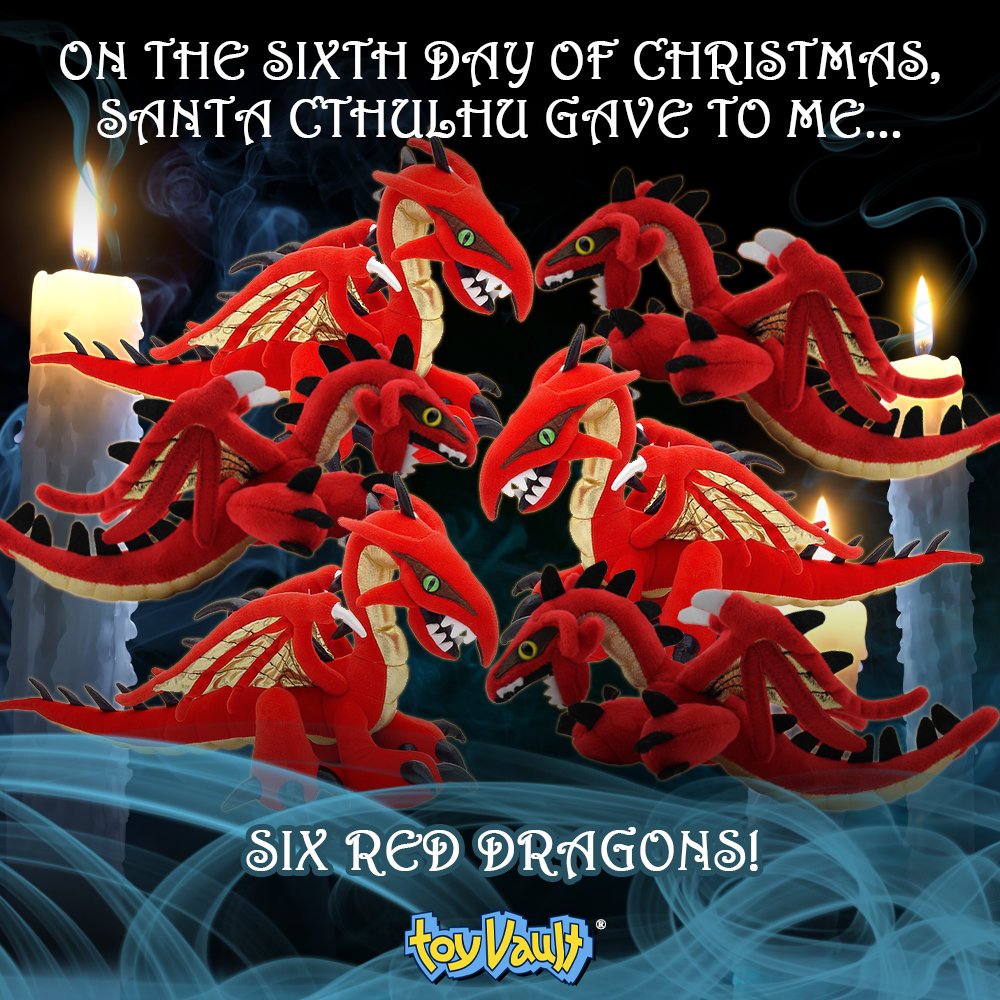 Six Red Dragons to pull Santa Cthulhu's sleigh through the cold winter night!

ow.ly/MPoK50HeX9W

#christmas2021 #christmas #cthulhu #callofcthulhu #cthulhumythos #hplovecraft #plush #plushie #plushiesofinstagram #plushtoy #anime #reddragon #dragons #dnd #pathfinder