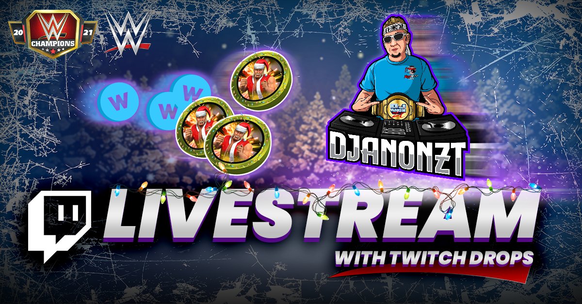 📅 12/19 at noon PST
👉 twitch.tv/wwechampions

<a href="/djanonzt/">djanonzt</a> will be LIVE on our Official Twitch Channel today at noon PST! Follow us and join him for festive WWE Champions entertainment, including Contest recaps, Twitch Drops, and GIVEAWAYS! 🎄🎁