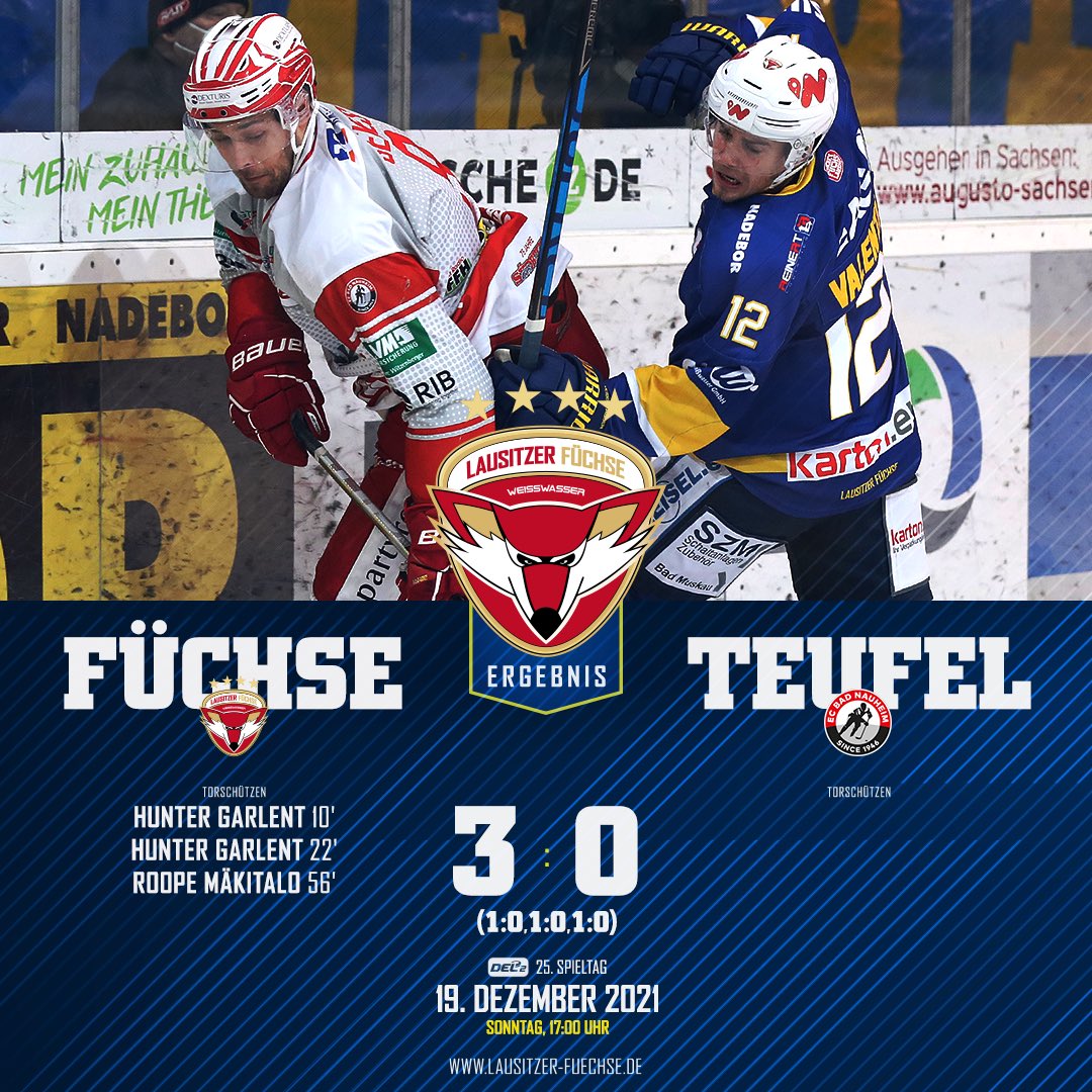 lausitz_fuechse's tweet photo. HEIMSIEG 🙌
Der ausführliche Spielbericht folgt auf unserer Website.
#LFX #LAUSITZERFÜCHSE #EISHOCKEY #DEL2 #HOCKEYTOWN #WEISSWASSER #SACHSEN #BLAUUNDGELB #LFXECN https://t.co/qSYTOJV10d