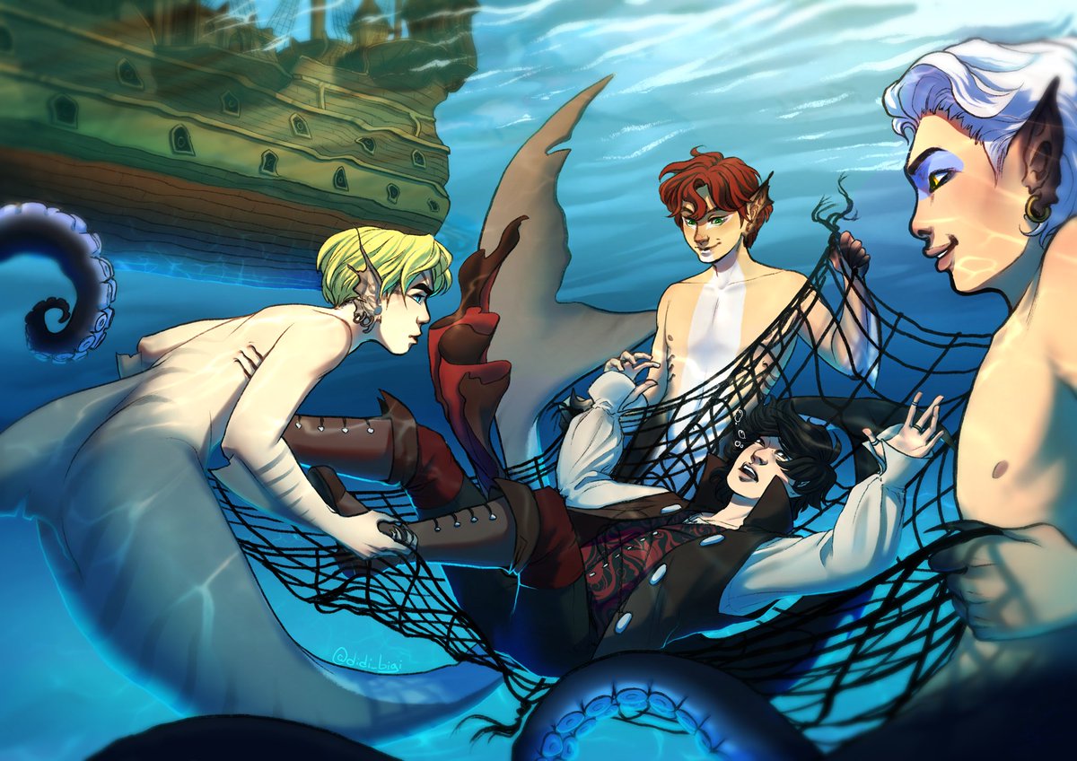 🏴‍☠️Zine piece!🏴‍☠️

Turning the tide!

I’m so excited to finally show you one of my fav zine pieces so far, and it’s merfolk related 🧜‍♂️
Thanks to everyone who contributed to the amazing <a href="/ZineWithLuv/">Zine With Luv⁷ (Finished)</a> and to everyone who supported the project!

#btsfanart #digitalart