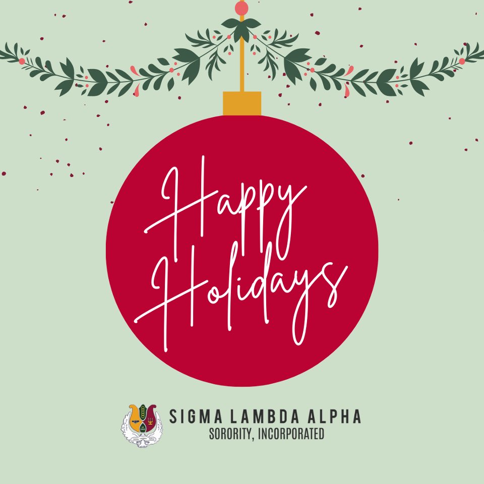On behalf of our wonderful sorority, we’d like to wish everyone a #HappyHolidays we hope you spend time with those who matter most. ✨

#Aqui #SigmaLambdaAlpha