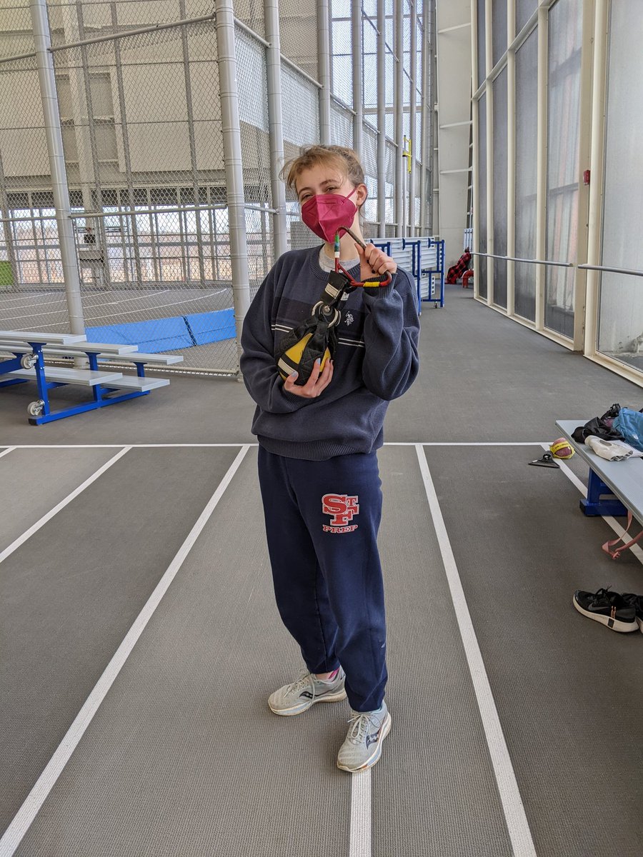 Congratulations to Chloe Iannitti for breaking the Freshman school record in the Weight Throw